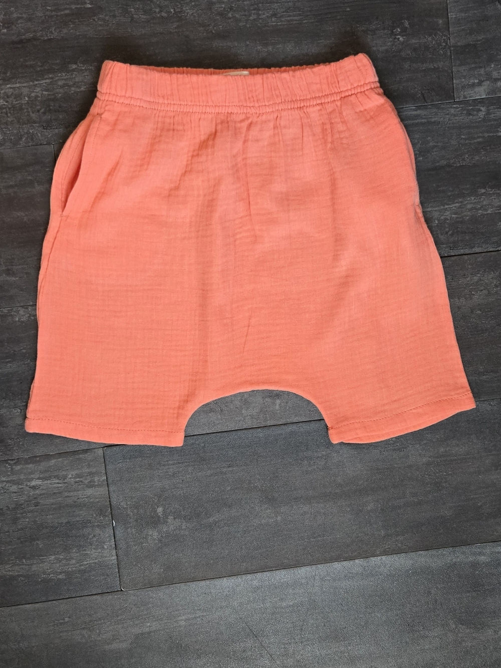 OPEN EDIT Coral Gauze Slouchy Shorts